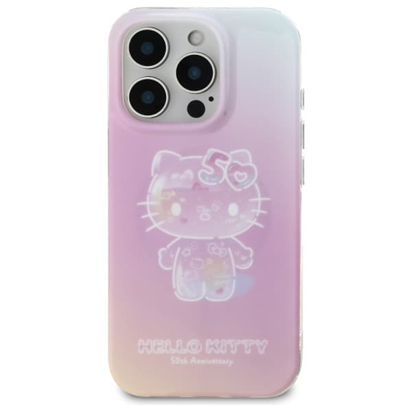 Hello Kitty IML 50-års jubilæums Magsafe-etui til iPhone 16 Pro, lyserød