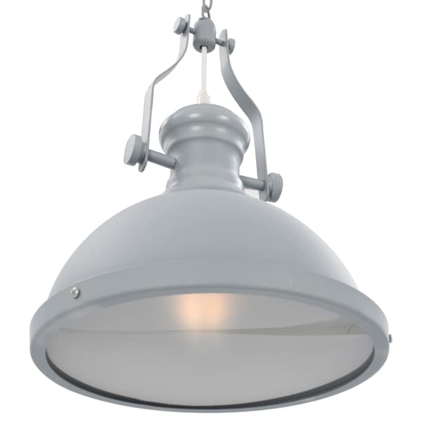 vidaXL Taklampa, Grå, Rund, E27