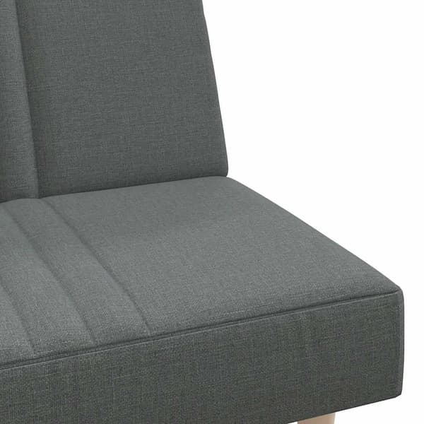 vidaXL Bäddsoffa, mörkgrå, klädd i tyg