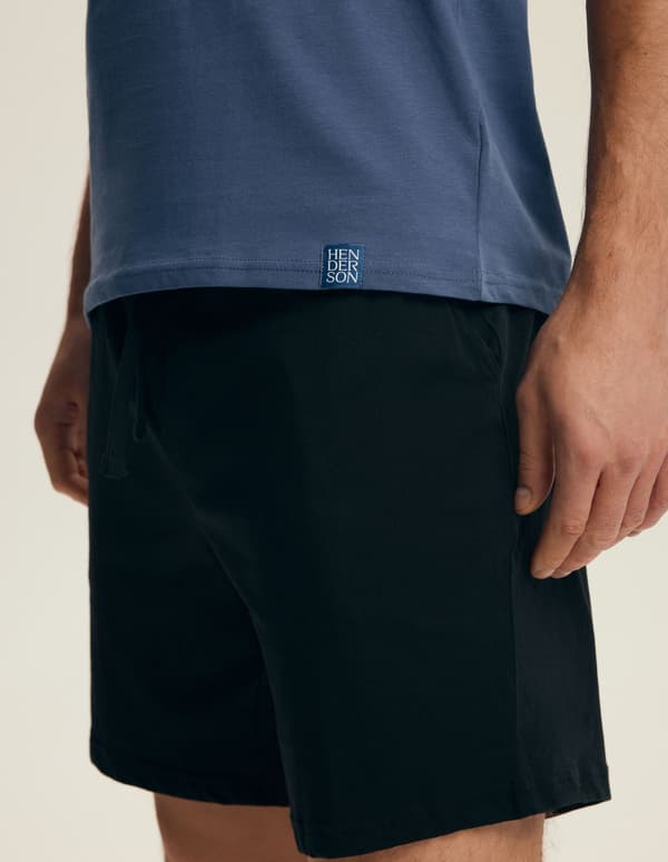 Mick Henderson Herrepyjamas | Blå, Sort XXL