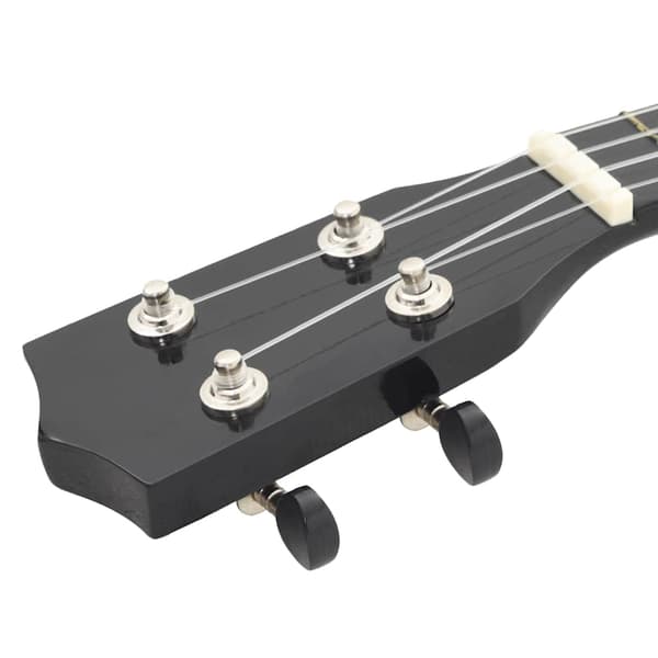 vidaXL Sopraanoukulele kotelolla lapsille, musta, 21"
