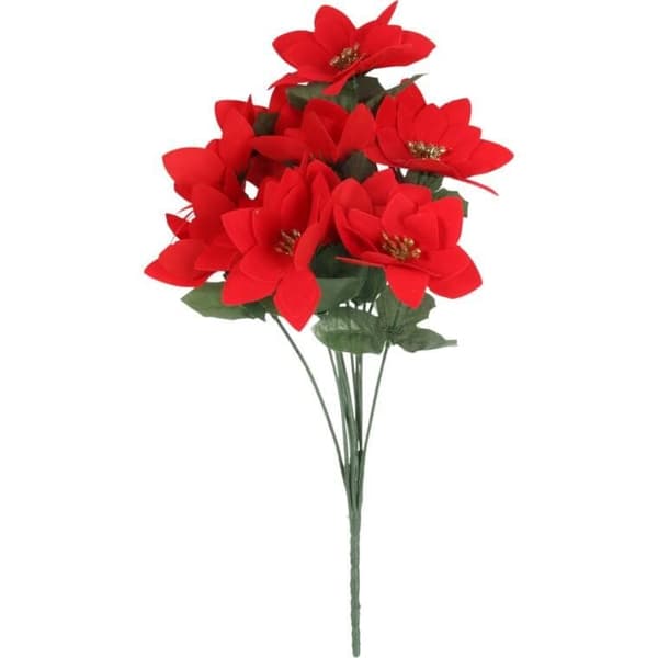 Buket med 12 julestjerner 42 cm, RØD