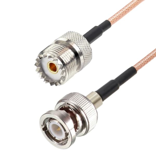 Pigtail BNC-stik / UHF-fatning RG316 3m