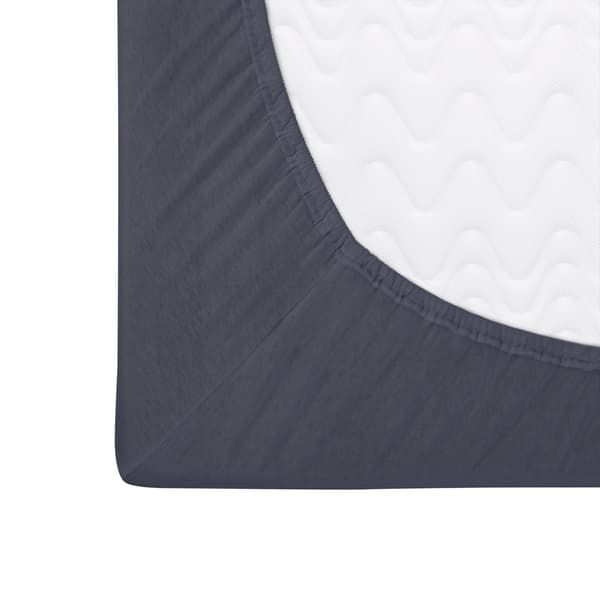 Stræklagen 160x200 elastisk JERSEY 100% BOMULD mørkegrå