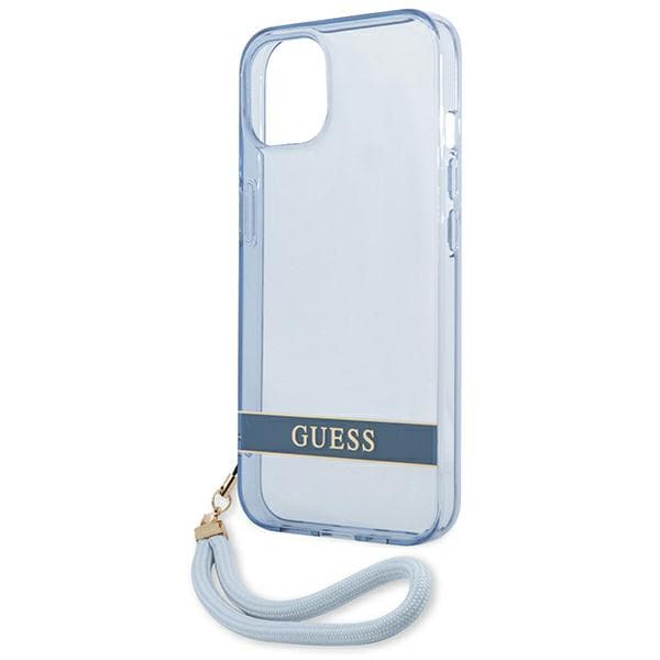 Guess Translucent Strap-skal till iPhone 13, Blå