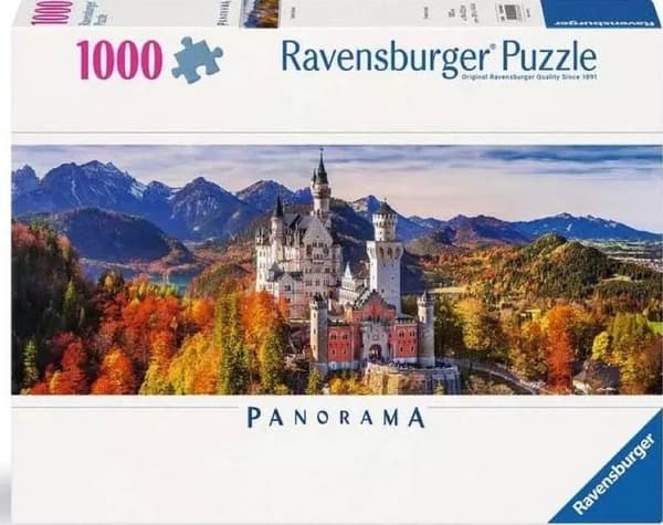 Pussel 1000 panorama Neuschwanstein slott