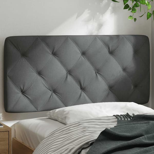 vidaXL hovedgærdehynde, mørkegrå, 100 cm, stof