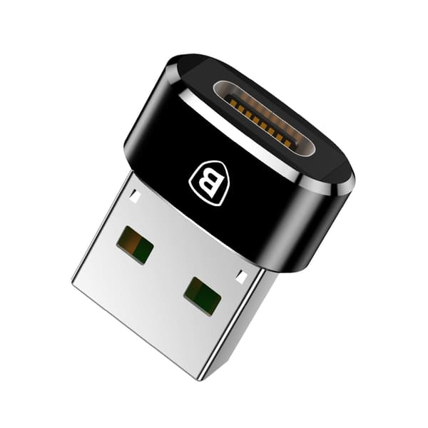 Pieni USB-C - USB-pistokesovitin - musta
