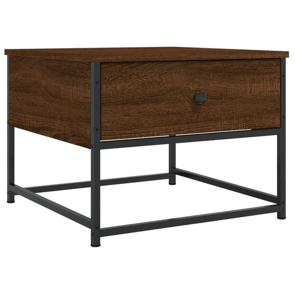 vidaXL sofabord brunt egetræ 51x51x40 cm