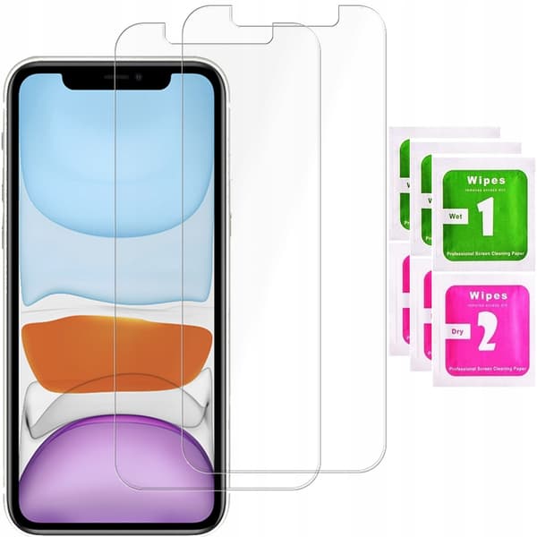 2x Härdat glas för Apple iPhone 11 / XR 9H-glas, 2-pack