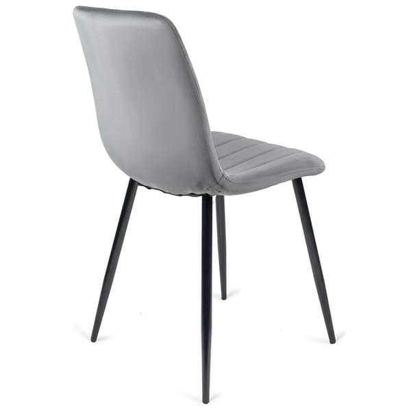 IBIS Polstret Spisestol Grå Velour Moderne Loft
