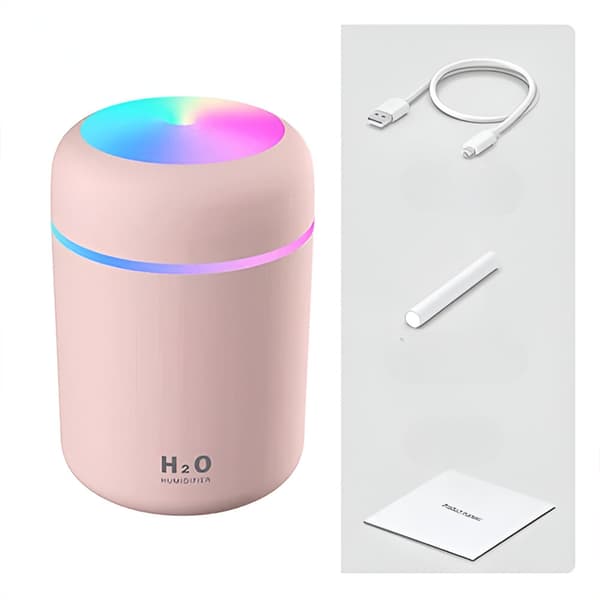 Luftfugter aromadiffuser farve LED-lampe USB