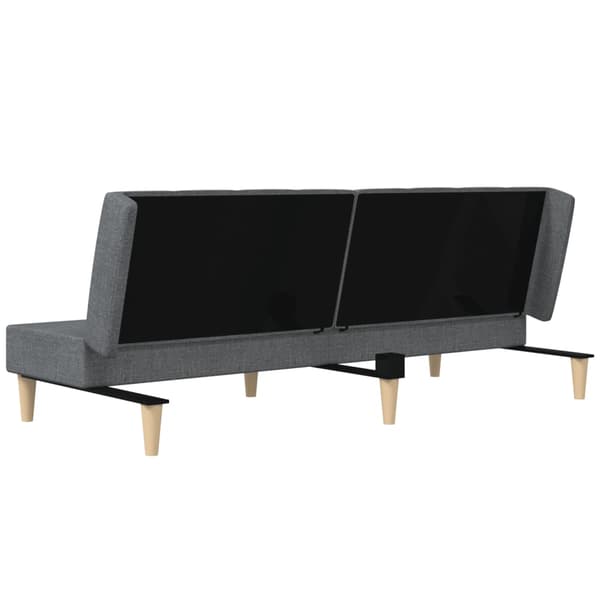 vidaXL 2-sits bäddsoffa, ljusgrå, klädd i tyg