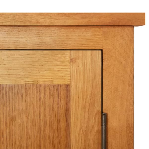 vidaXL skab, 50x22x110 cm, massivt egetræ