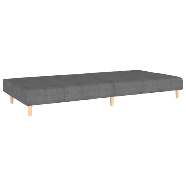 vidaXL 2-sits bäddsoffa, ljusgrå, klädd i tyg