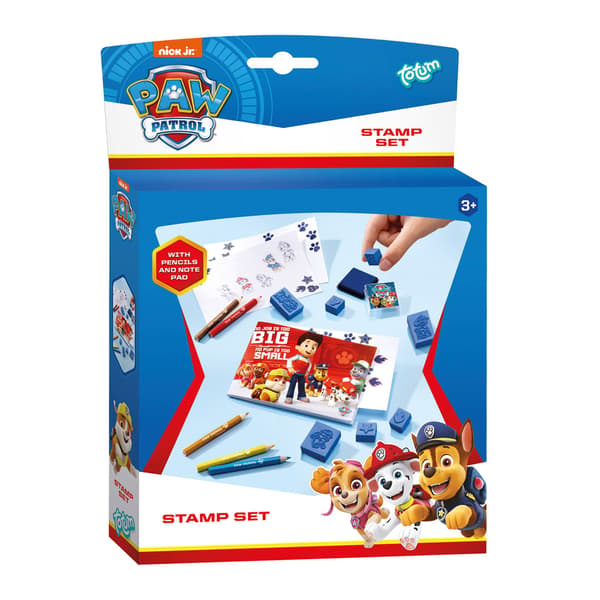 Paw Patrol stempler sæt farveblyanter blok