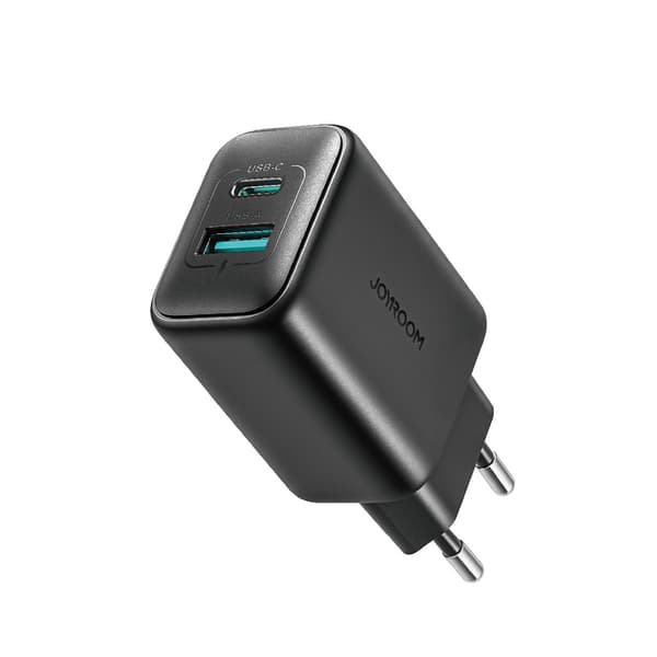 USB-C og USB-A 25W SFC PPS PD vægoplader - Sort