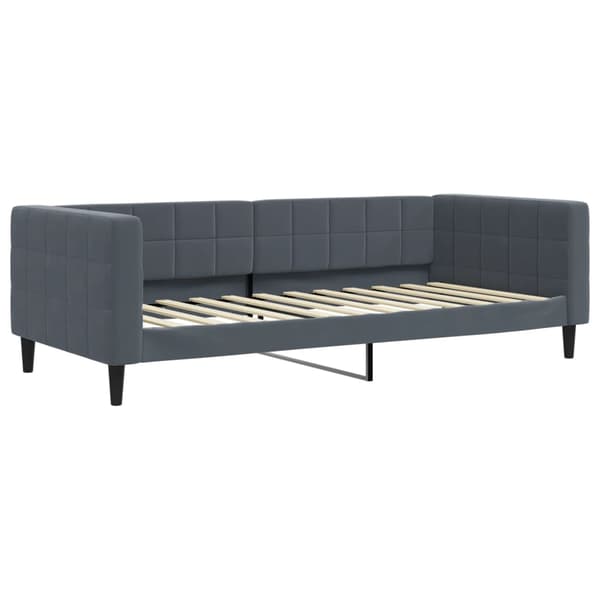 vidaXL Bäddsoffa mörkgrå 100x200 cm sammet