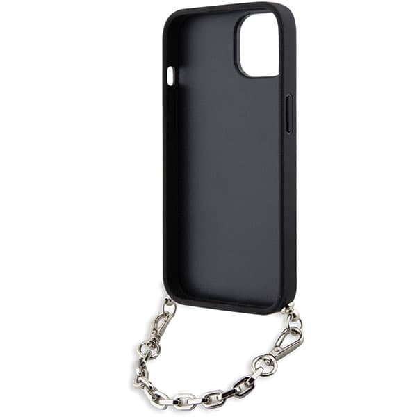 Karl Lagerfeld Saffiano Monogram Chain-etui til iPhone 14, Sort