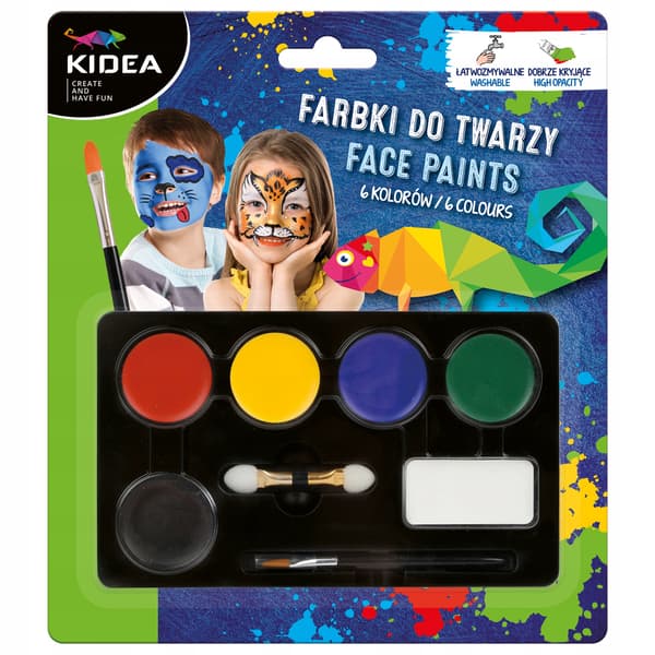 ANSIGTSMALING 6 FARVER KIDEA 8944