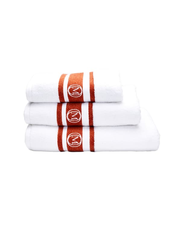 MonogramLinea handduk 50x100cm vit kanel / Officine Monogram