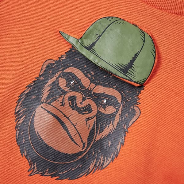 Barntröja, mörkorange, 104