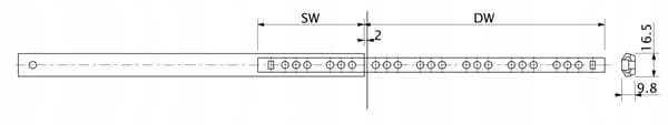 KULSTYRNING H=17 teleskopisk 278mm