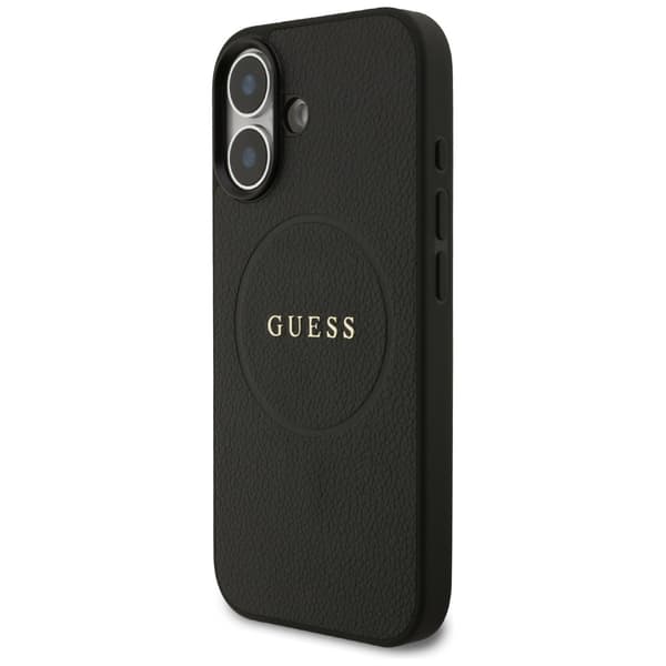 Guess Grained Ring MagSafe-etui til iPhone 17, sort