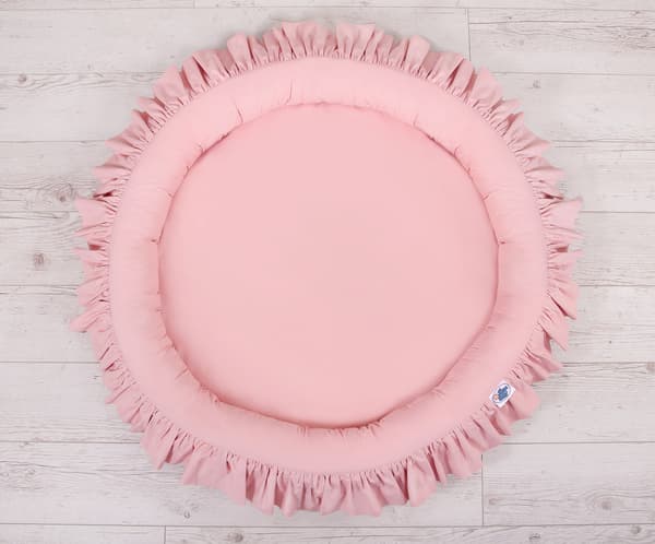 Rede med flæse - støvet pink