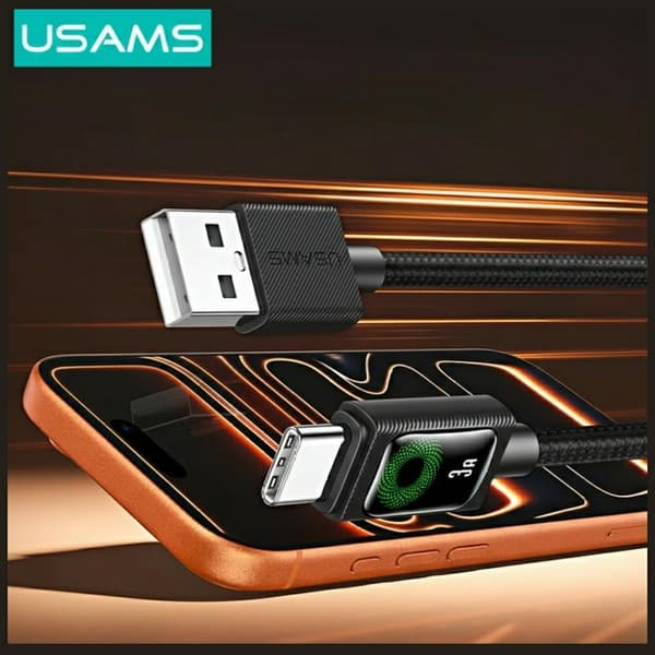 USAMS U92 18W USB-C til USB-A-kabel 1,2m sort