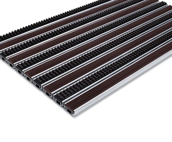 Dørmåtte i aluminium med gummibørstesystem CS22 100x50