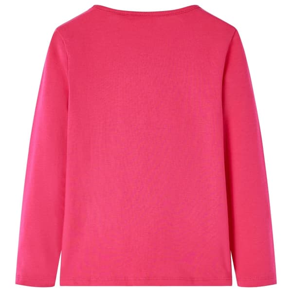 Børne langærmet T-shirt, lyserød, 140