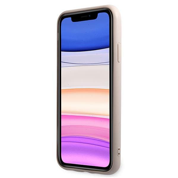 Guess 4G Stripe Collection-etui til iPhone 11 / Xr, lyserød