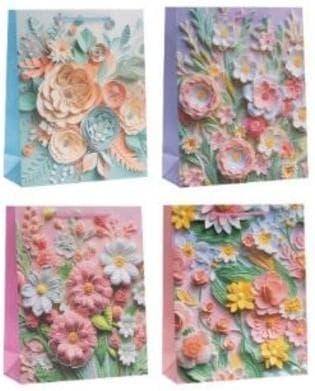 Gavepose 26x32x10cm Blomster MIX