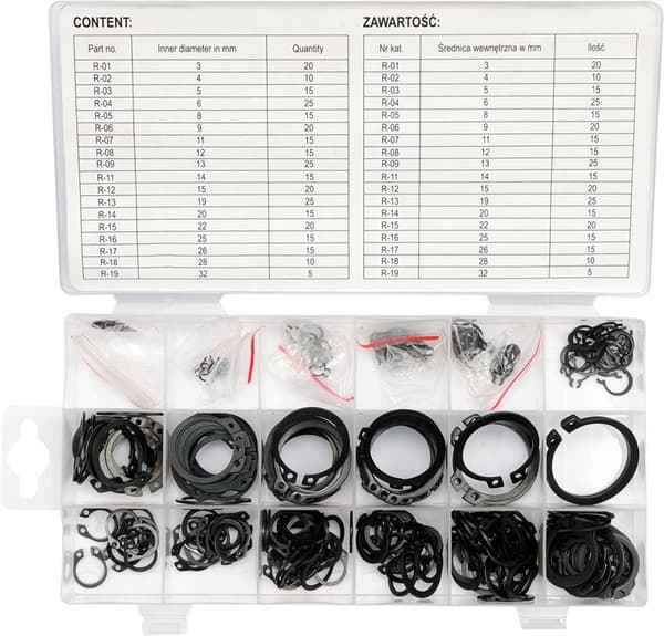 Set externa Seger-ringar 300 st YT-06880 YATO