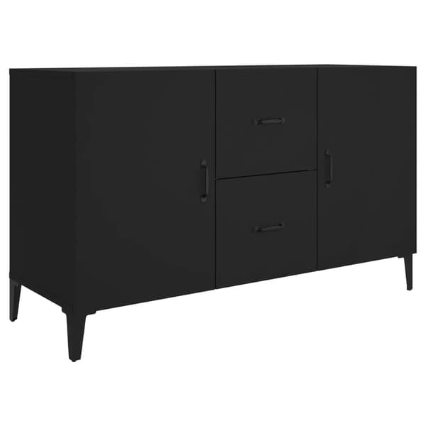 vidaXL kommode, sort, 100x36x60 cm, træbaseret materiale