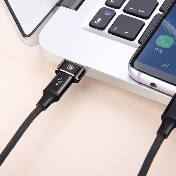 Lille USB-C til USB-stikadapter - sort