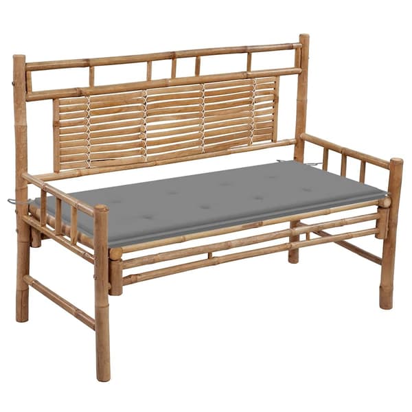 vidaXL Puutarhapenkki tyynyllä 120 cm bambu
