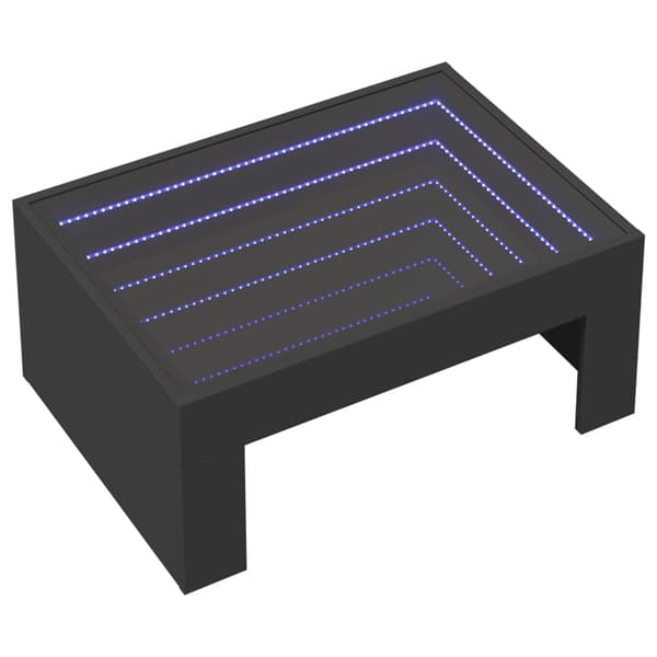 vidaXL Infinity LED sofabord sort 70x50x30 cm