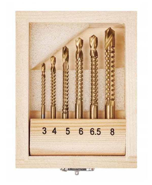 Fræsebor 6 stk. fræsere 3-8 mm KD997