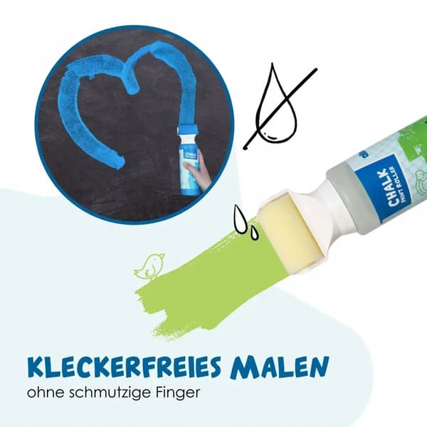 KRIDTRULLER ikke-afsmitende skumkridtruller 3 farver