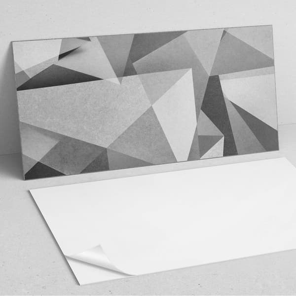 Självhäftande mönstrad vinyldekor för sovrummet 100x50 cm abstrakt polygonmönster