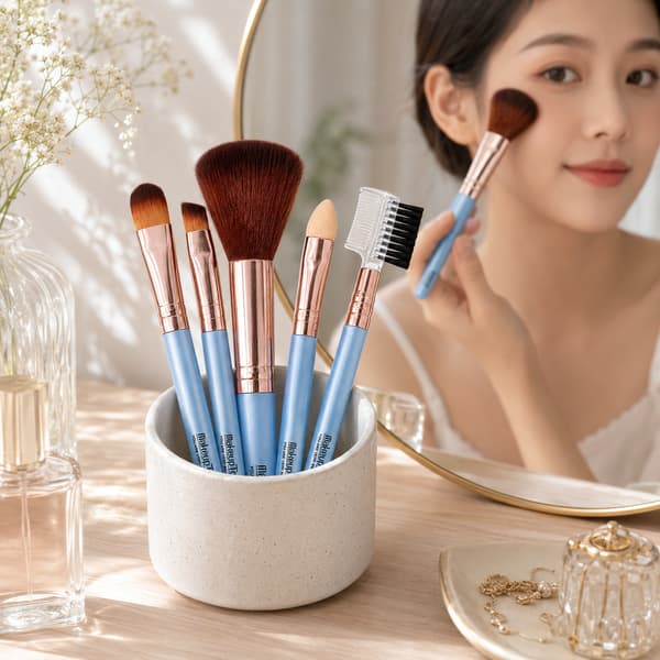 PROFESSIONELT SÆT MED KOSMETISKE MAKEUPPENSLER