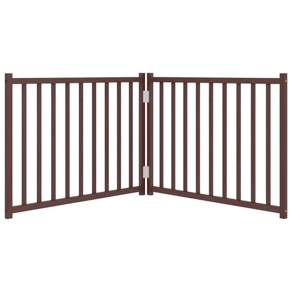vidaXL foldbar hundegitter 2 paneler brunt egetræ 160 cm træ