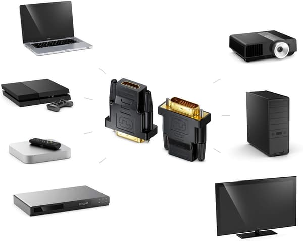 HDMI til DVI-D 24+1 Adapter LogiLink, 1080p Sort HDMI til DVI Adapter