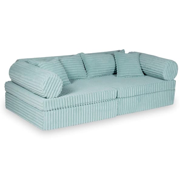Montessori Premium Waffle Play Sofa Lys Mintgrøn
