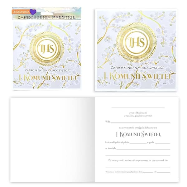 Invitation til første kommunion, 5 stk.