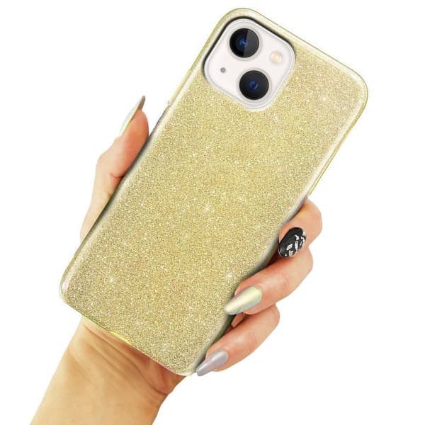 Glitteretui til iPhone 13 Mini, Guld