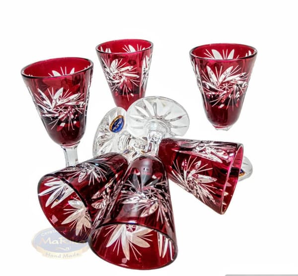 Rubin krystal vodkaglas 40 ml Olive Grinder