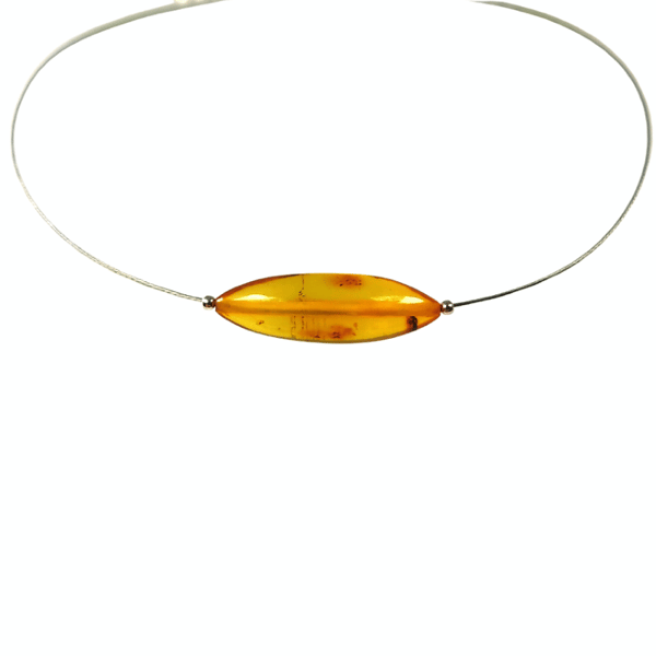 Halsband med citronbärnstensrep - Baltisk bärnstenscollier
